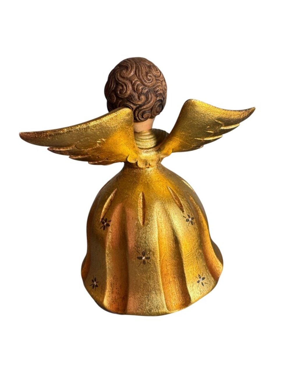 Toriart Musical Angel Figurine Italy Reuge Music Box Rotates Gold 5 1/2" - Picture 4 of 7